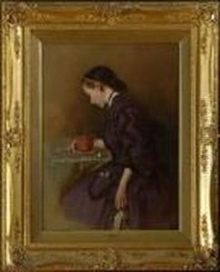 Woman With Potted Plant by George Elgar Hicks