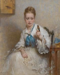 The Goldfinch by George Elgar Hicks