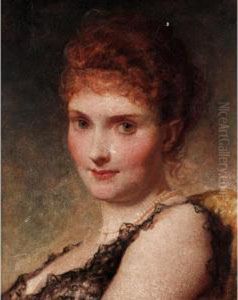 Portrait Of A Young Lady by George Elgar Hicks