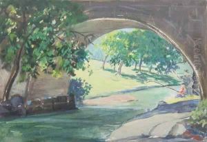 Fishing In Rock Creek Park by Herbert William Hicks