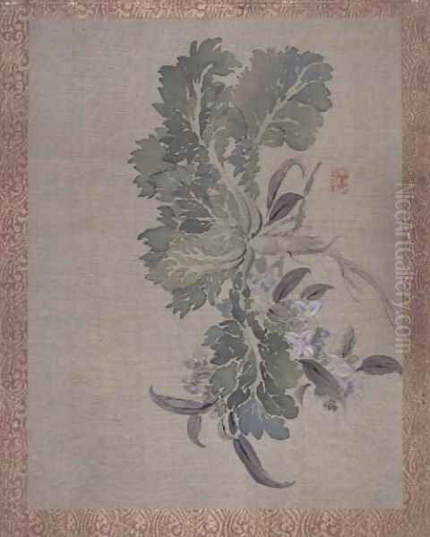 A tuberose, from an album of twelve studies of flowers, birds and fish - view 1