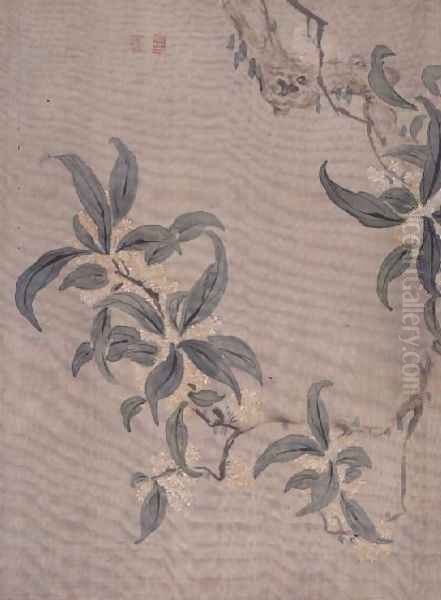 Blossom, from an album of twelve studies of flowers, birds and fish - view 1