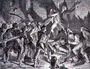 The Massacre in the Prisons in September 1792 by H. de la Charlerie