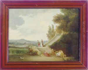 Elegant Figures In A Park