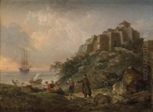 A Capriccio Of The Monastery Of Agios Ioannis Theologos, On The Island Of Patmos