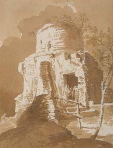 A Landscape With Ruins Of A Stone Tower A Landscape With Ruins Of A Stone Tower