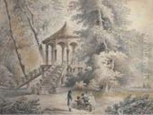 Vue Du Parc De Sevigne by Jean-Baptiste Hilaire