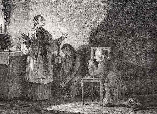 Louis XVI (1754-93) at Prayer Before his Execution - view 1