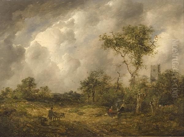 Gypsy Encampment In A Wooded Landscape - view 1