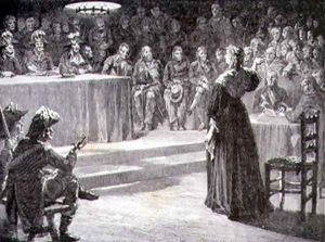 Marie-Antoinette facing the Revolutionary Tribunal in 1793 by H. de la Charlerie