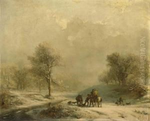 Winterlandschaft Mitjagern by Carl Hilgers
