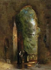 Two Sisters In A Convent Garden