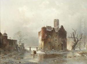 Kastell Dorneburg Bei Arnheim Im Winter