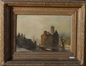 Casteel Dornebourg In Holland. 1871. by Carl Hilgers