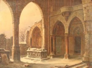 Klosterruine Im Winter by Carl Hilgers