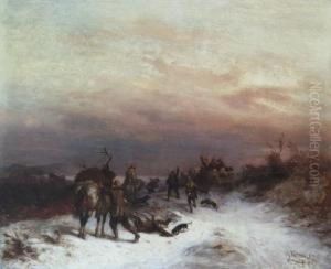 Nach Der Hirschjagd by Carl Hilgers