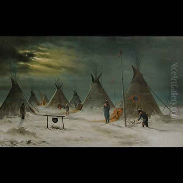 Red Clouds' winter camp - view 1