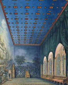 Imaginary view of the Painted Chamber, Palace of Westminster