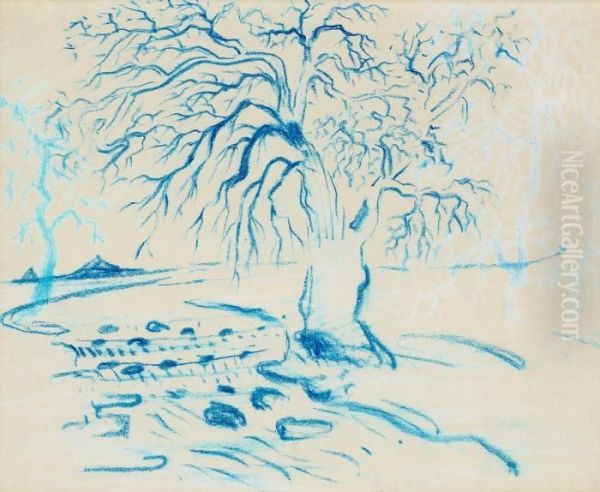 Tree By Watercourse - view 1