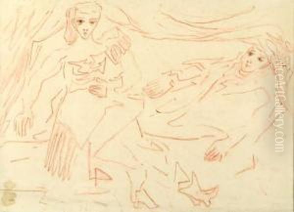 Vilande Och Sittande Figurer - view 1