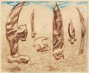 Stone-ax Forms In The Water by Carl Fredrik Hill