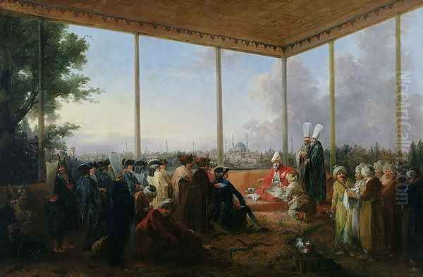 Audience Given in Constantinople by the Grand Vizier Aimali Carac for Francois-Emmanuel Guignard (1735-1821) Comte de Saint-Priest, 18th March 1779 - view 1