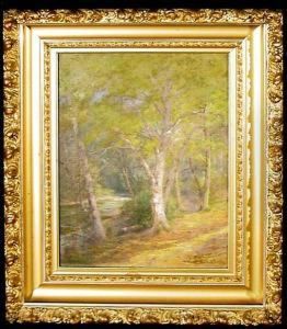 Path By The River, North Woodstock, New Hampshire by Edward Hill