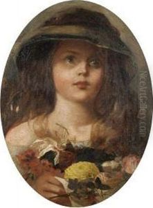 Portrait Of A Girl With A Bouquet