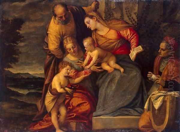 Holy Family with Sts Catherine, Anne and John - view 1