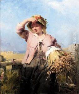 Gathering Cornstacks by James John Hill