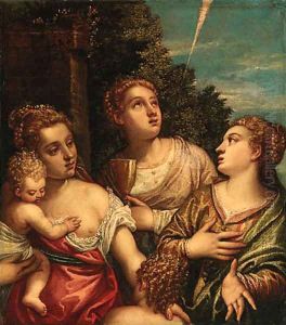 Allegory of the theological virtues Faith, Hope and Charity by Benedetto Caliari