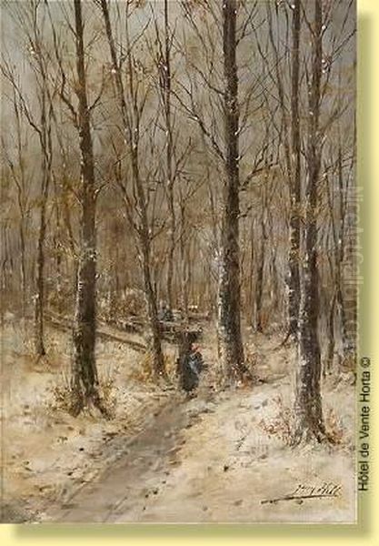 Fagoteuse Dans Un Paysage Enneige - view 1