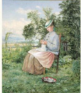 Portrait Of The Artist's Daughter by John William Hill