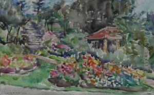 The Italian Gardens Scarborough by Rowland Henry Hill