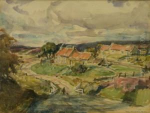 The Chequers Inn Near Osmotherly by Rowland Henry Hill
