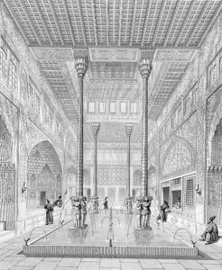Interior of the Tchar-Bach Palace, Isfahan by Pascal Xavier Coste