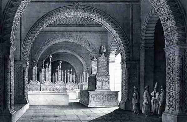 View of the Tomb of the Family of Mohammed Ali Pacha, in the Cemetery of the Imam, from Monuments and Buildings of Cairo - view 1