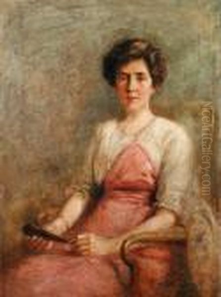 Portrait Of A Lady In Pink - view 1