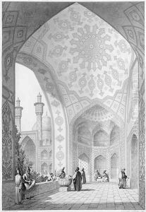 The Vestibule of the Main Entrance of the Medrese-i-Shah-Hussein, Isfahan, plate 21 from Modern Monuments of Persia The Vestibule of the Main Entrance of the Medrese-i-Shah-Hussein, Isfahan, plate 21 from Modern Monuments of Persia