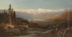 View In The Sierra Nevadas by Thomas Hill