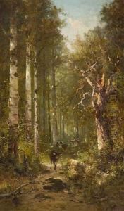 Deer Walking On A Wooded Path