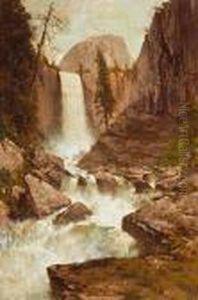 Vernal Fall, Yosemite by Thomas Hill