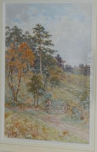 Figure Resting By A Gate - view 1