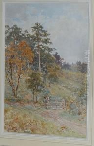 Figure Resting By A Gate