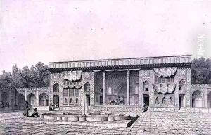 Throne Pavilion, in Teheran, from Voyage Pittoresque' of Persia by Pascal Xavier Coste