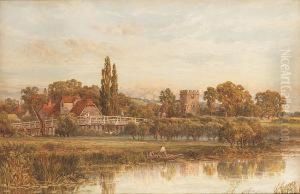 The Thames At Goring Church And Mill, Oxfordshire