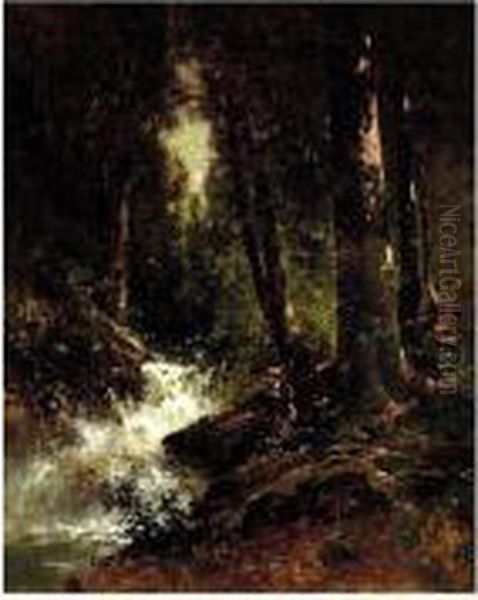 Fishing A California Stream - view 1