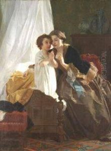 Eugene Ernest Hillemacher . Bedtime Prayer by Eugene-Ernest Hillemacher