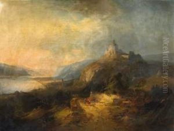 Rhine Landscape With Castle - view 1