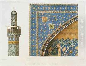 Architectural Details from the Mesdjid i Shah Isfahan by Pascal Xavier Coste